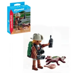 Forsker med ung kaiman