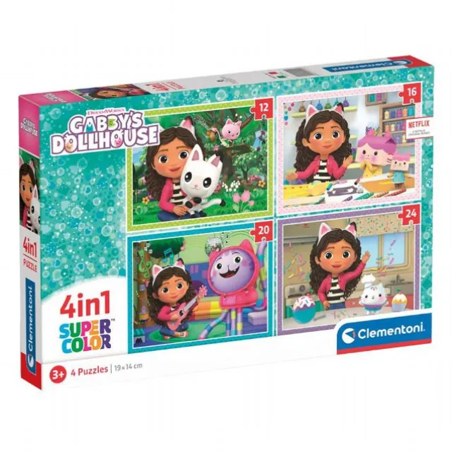 Gabbys Dollhouse 4 i 1 Puslespil