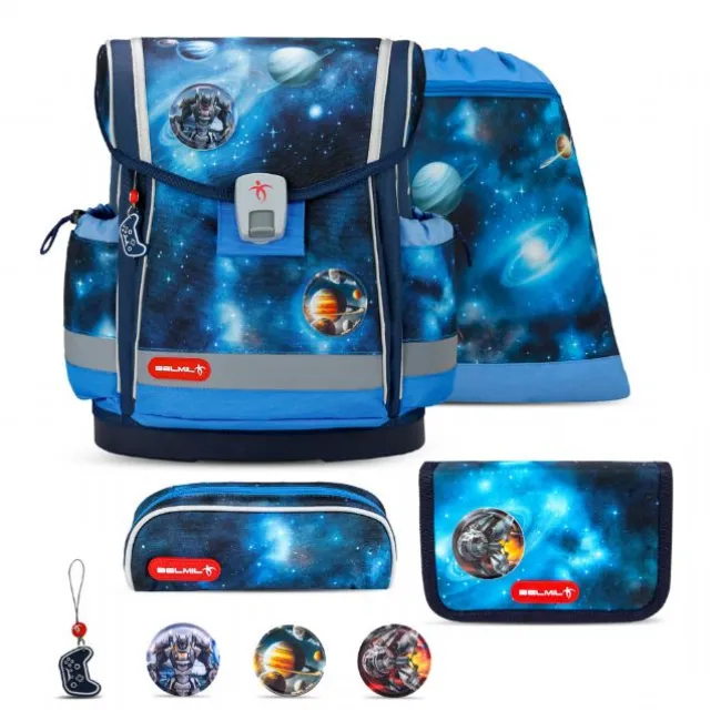 Galaxy Skoletaske med 5 Dele