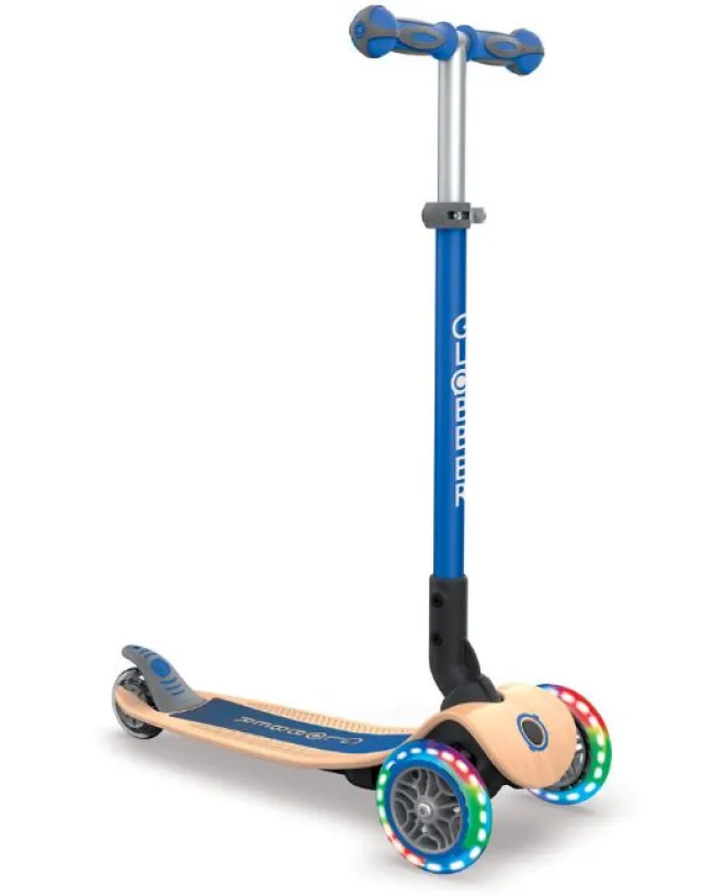 Globber Primo Wood Foldbar Løbehjul Blå