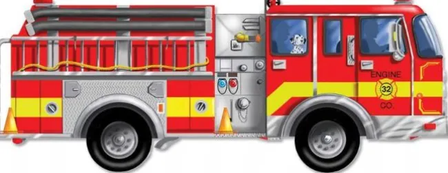 Gulvpuslespil Brandbil, 24 brikker