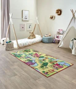 Gulvtæppe, Legetæppe Candy Town 95 x 200