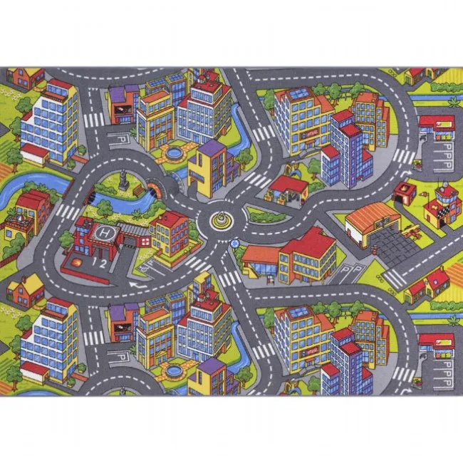 Gulvtæppe, Legetæppe City 140 x 200