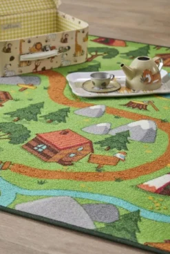 Gulvtæppe, Legetæppe Hike Town 95 x 200