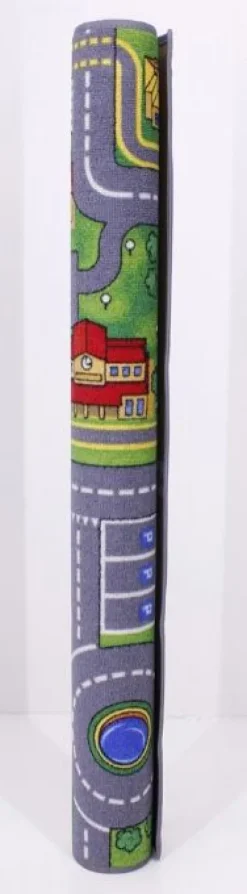 Gulvtæppe, Legetæppe Trafik-By 95x200 cm