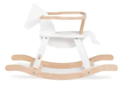 Gyngehest Pinolino med ring, hvid