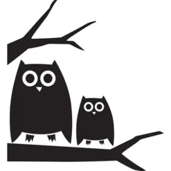 Hootie, Sort Ugle Tavle Wallsticker