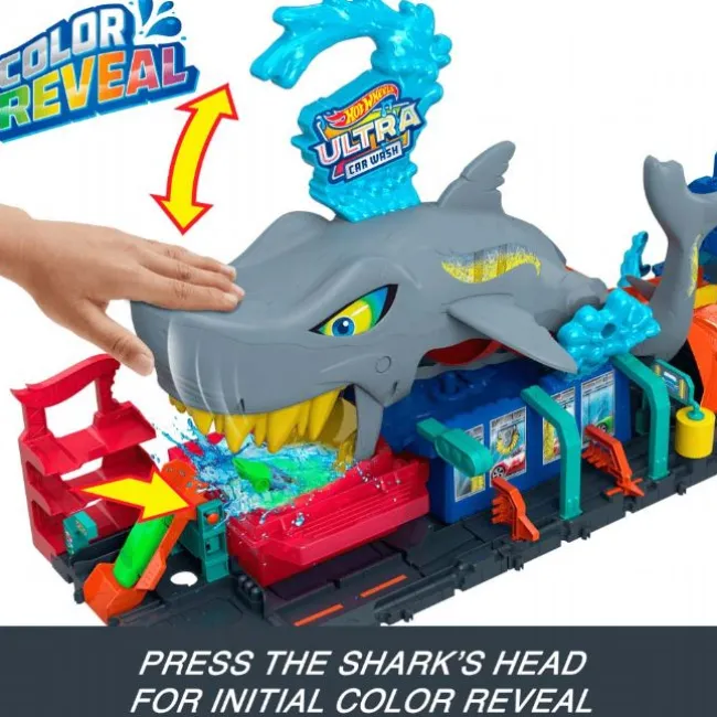 Hot Wheels City Ultra Shark Car Wash