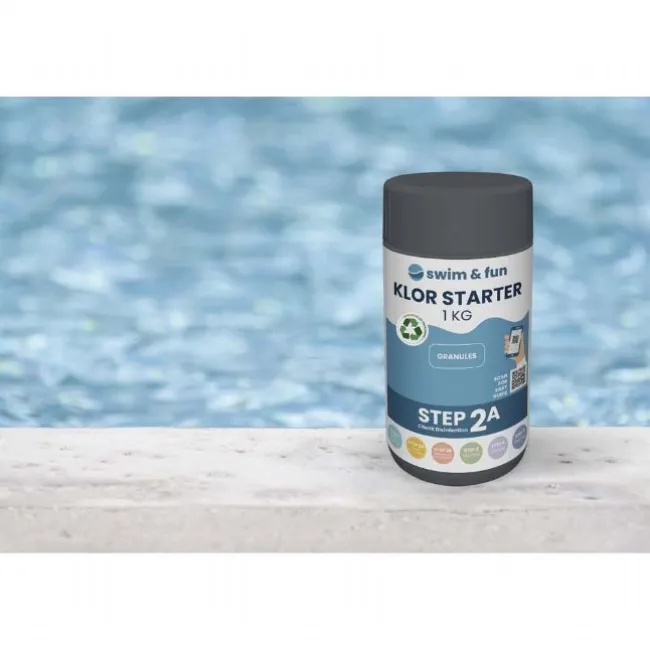 Hurtigklor gran. 1 kg klor starter