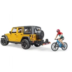 Jeep Wrangler Rubicon med cykelrytter