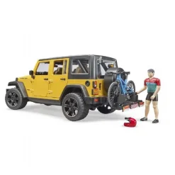 Jeep Wrangler Rubicon med cykelrytter