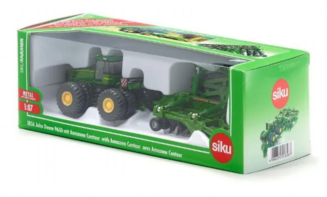 John Deere med harve