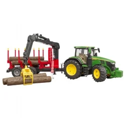 John Deere 7R 350 Traktor m. Skovtrailer