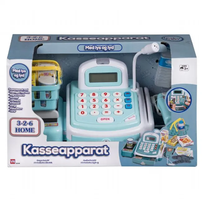 Kasseapparat m. lys og lyd