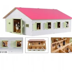 Kids Globe Hestestald 7 Bokse Pink