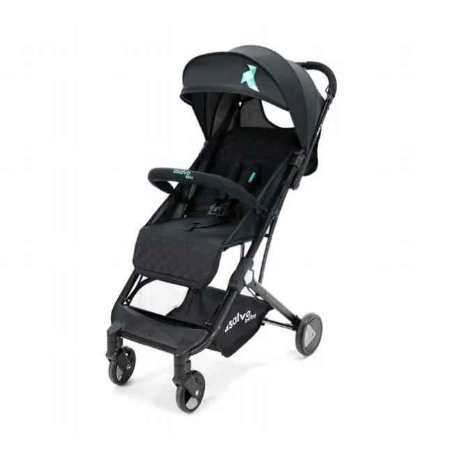 Klapvogn Flight Travel+, Sort/aqua