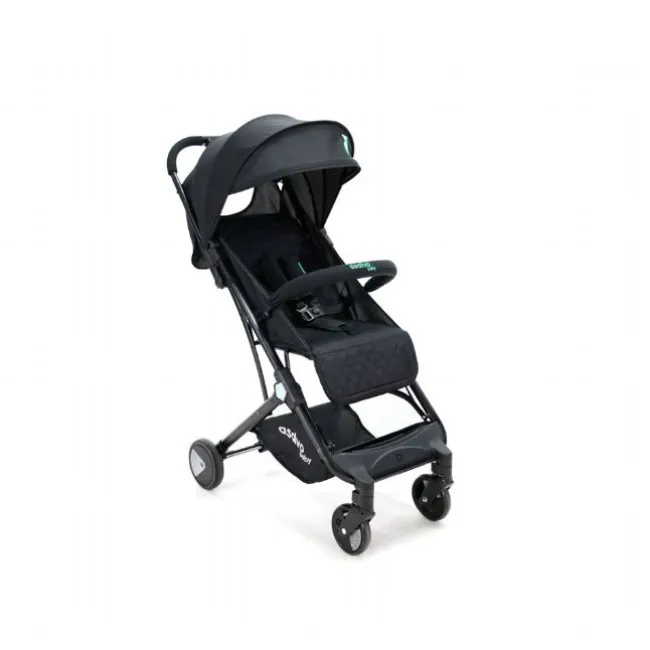 Klapvogn Flight Travel+, Sort/aqua