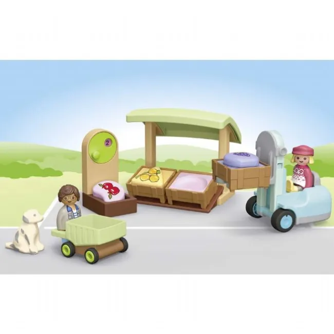 Økologiske markedsstand + Gaffeltruck