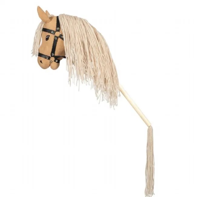 Kæphest m. åben mund, beige