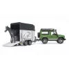 Land Rover med hestetrailer