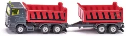 Lastbil med tippelad og vippetrailer