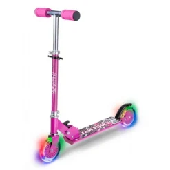 Løbehjul med LED lys, pink