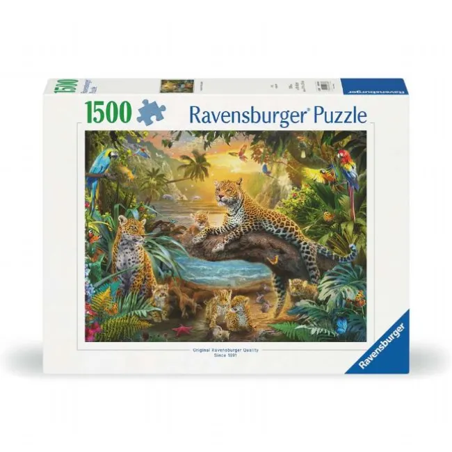 Leopardfamilie i Junglen 1500 Brikker