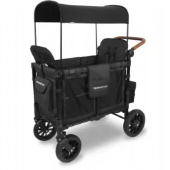 Luxe Double Foldbar Trækvogn - Sort