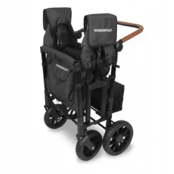 Luxe Quad Foldbar Trækvogn - Sort