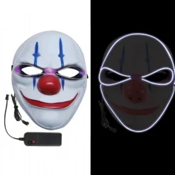 Maske med LED - klovn