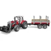 Massey Ferguson m. frotlæsser og trailer