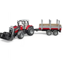 Massey Ferguson m. frotlæsser og trailer