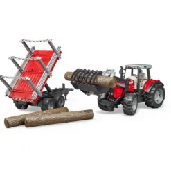 Massey Ferguson m. frotlæsser og trailer