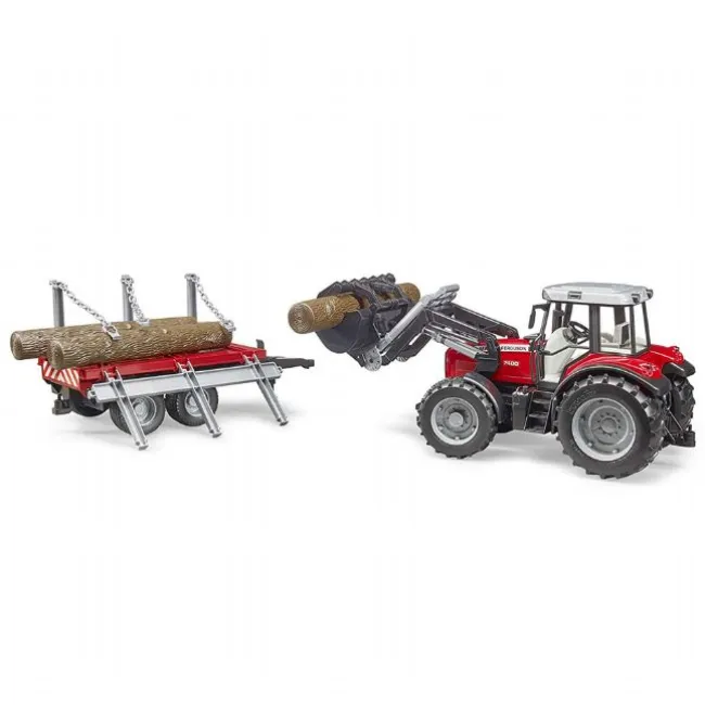 Massey Ferguson m. frotlæsser og trailer