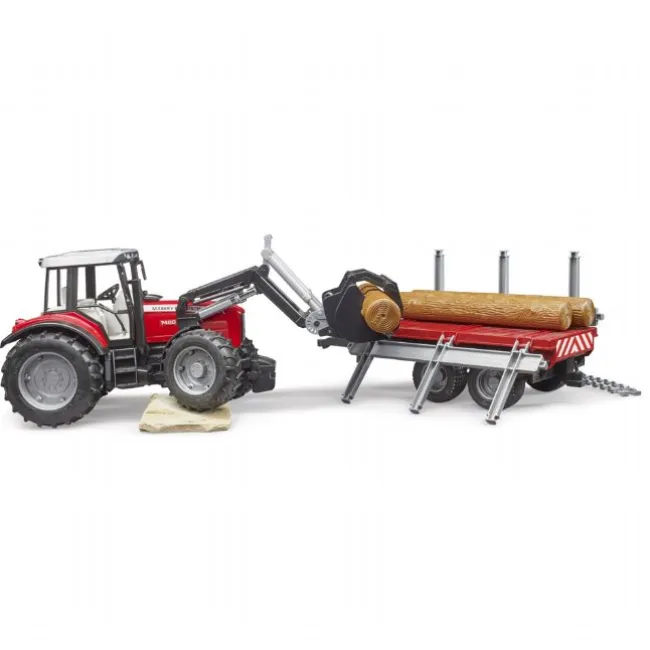 Massey Ferguson m. frotlæsser og trailer