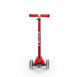 Micro Maxi Deluxe LED Løbehjul, rød