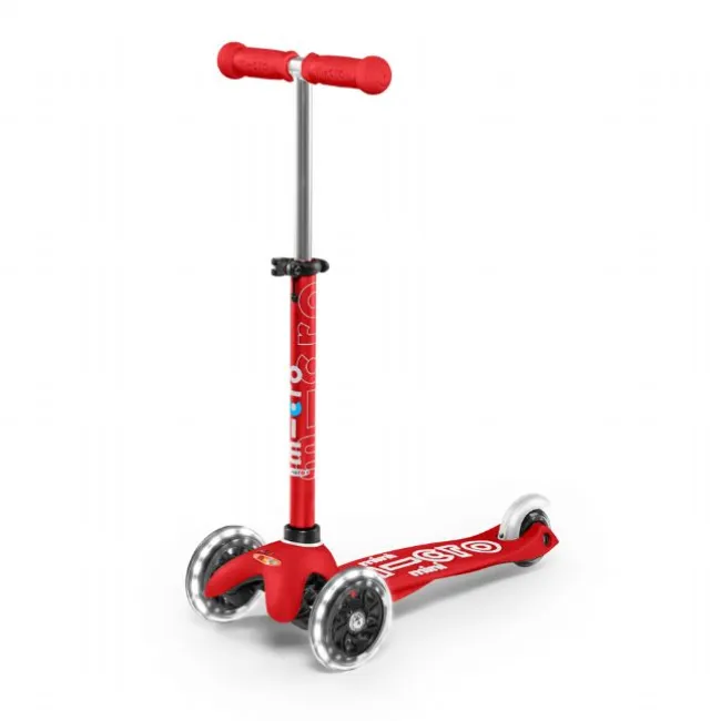 Micro Mini Deluxe LED Løbehjul, rød