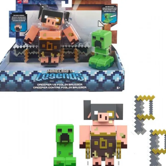 Minecraft Creeper vs. Piglin Bruiser