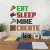 Minecraft  Eat, Sleep, Mine, Create wall