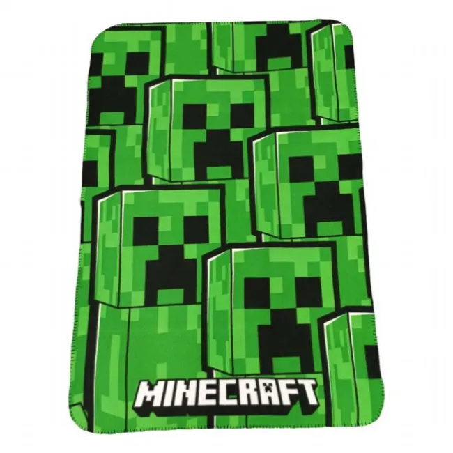 Minecraft Fleece Tæppe 140x100cm