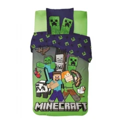 Minecraft Team Sengetøj 140x200cm