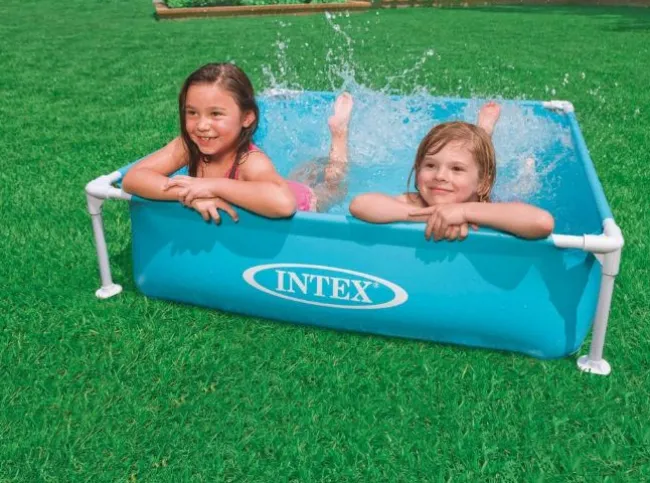 Mini Frame Pool blå 122x122x30 cm