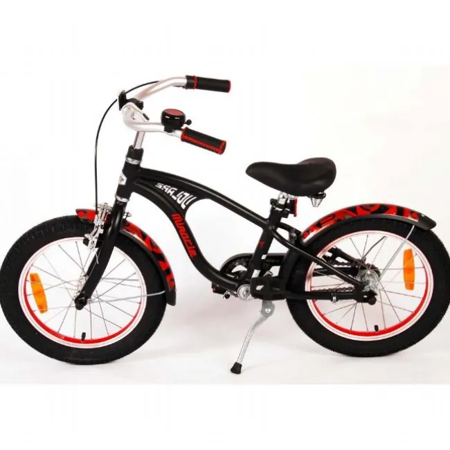 Miracle Cruiser Mat Sort Cykel 16 tommer