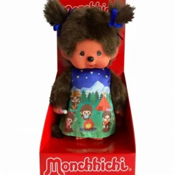 Monchhichi Pige i lejrbålskjole, 20 cm