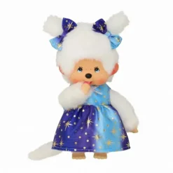Monchhichi pige med stjernekjole 20cm