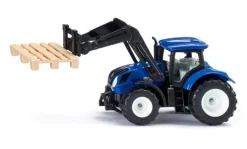 New Holland med pallegaffel og palle