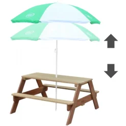 Nick Picnic Bord m Parasol brun