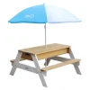 Nick vand/sand bord m. parasol brun/hvid