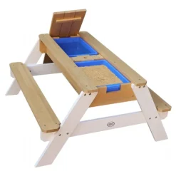 Nick vand/sand bord m. parasol brun/hvid