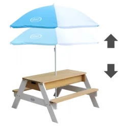 Nick vand/sand bord m. parasol brun/hvid